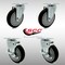 Service Caster 5 Inch SS Black Polyurethane Swivel Top Plate Caster Set with 2 Brakes SCC SCC-SS20S514-PPUB-BLK-2-TLB-2 - alternate 1